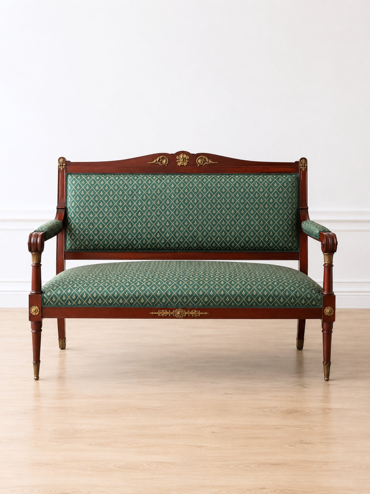 French Directoire Mahogany Canapé w/ Gilt-Bronze Mounts