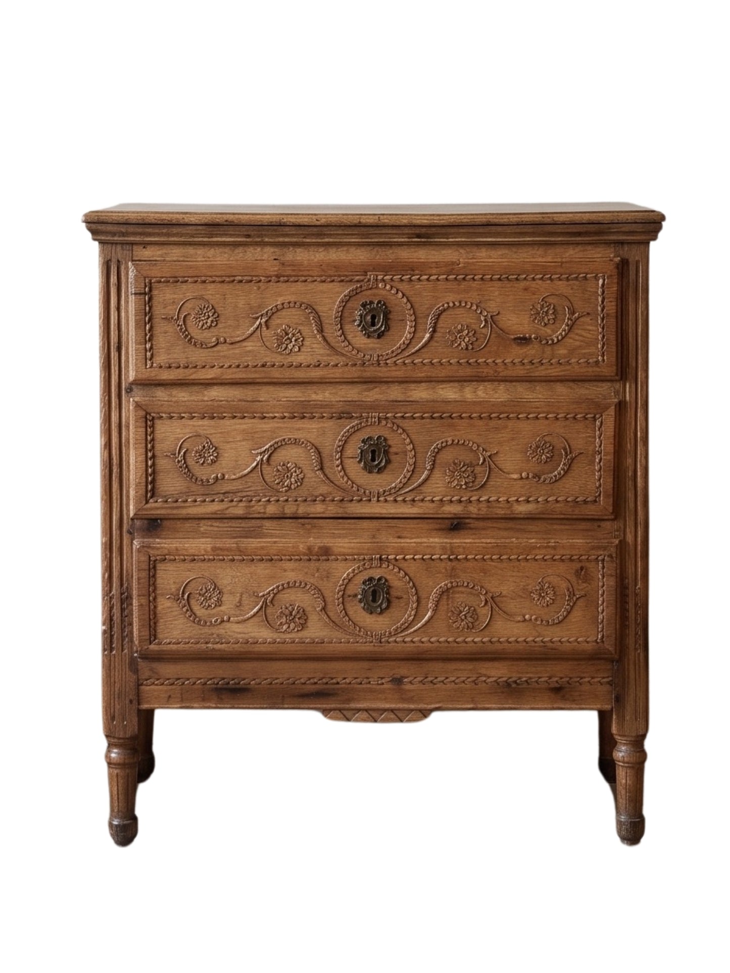 French Louis XVI Provincial Oak Commode