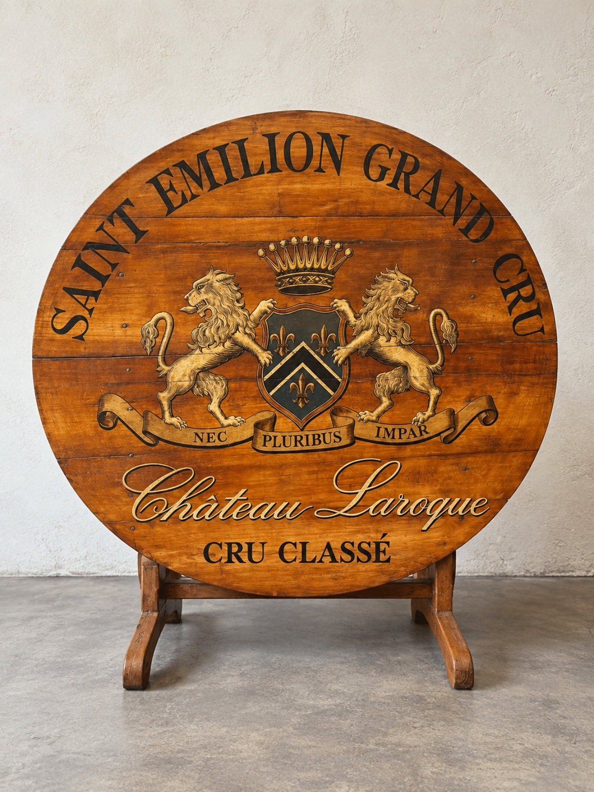 Original French Vigneron Wine Tasting Table "Château Laroque"