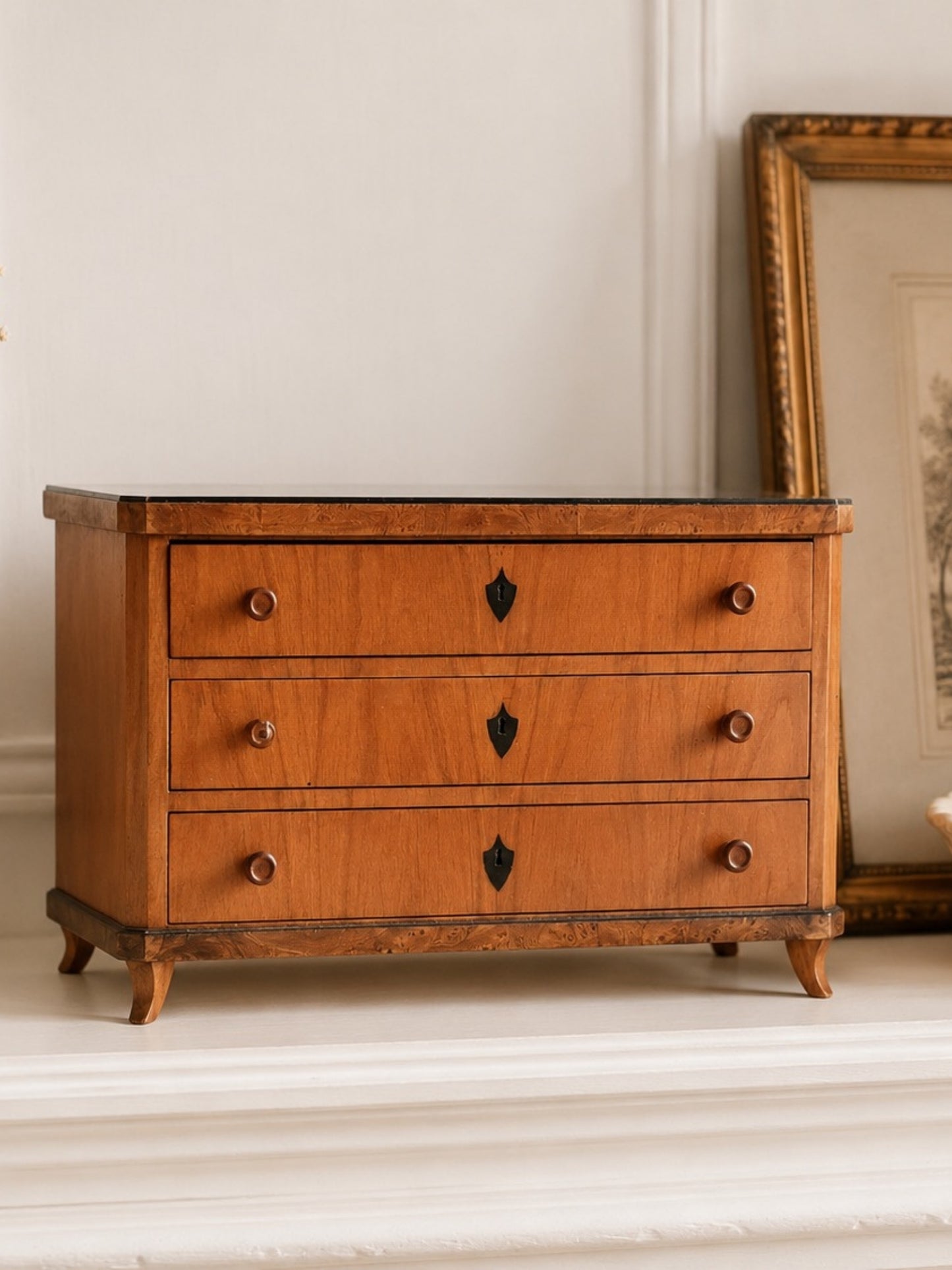 Biedermeier Miniature Commode Jewelry Chest