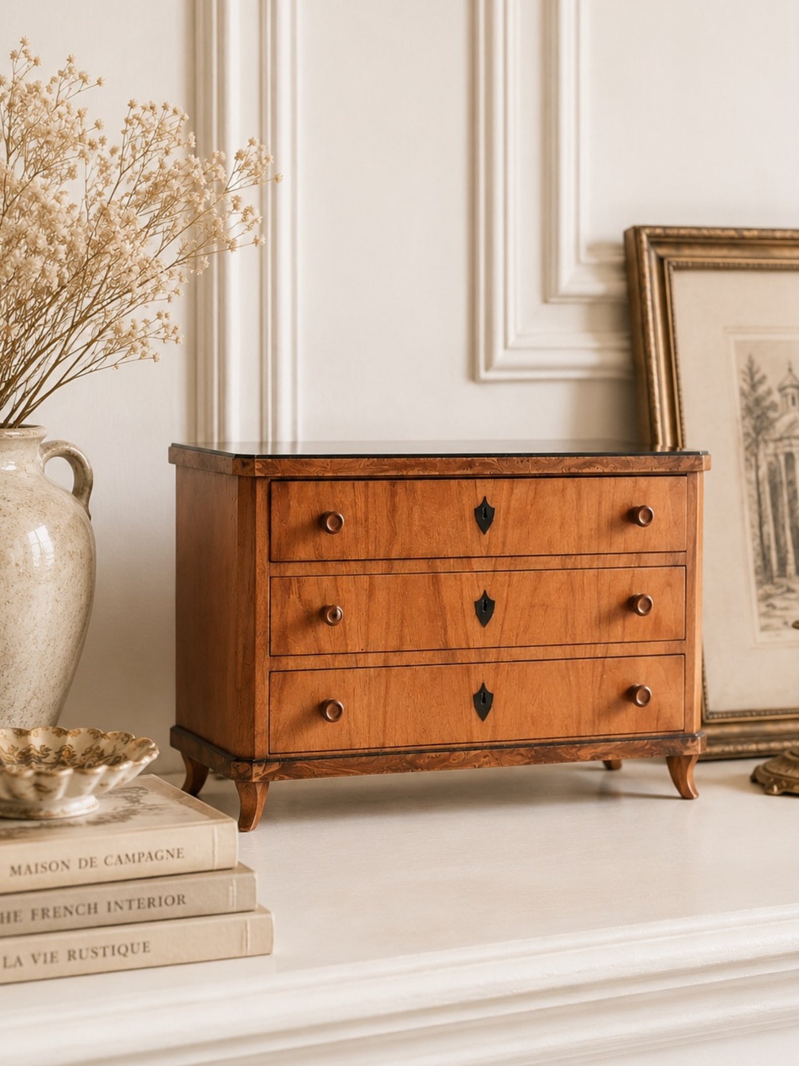Biedermeier Miniature Commode Jewelry Chest