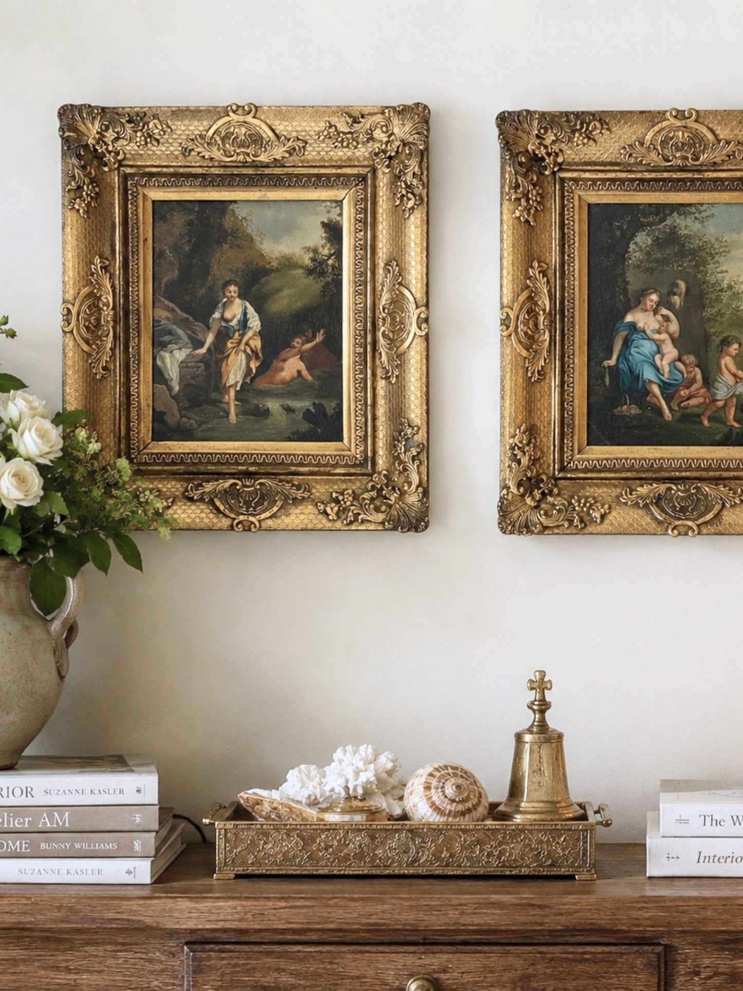 Pair of Mythological Cabinet Paintings on copper