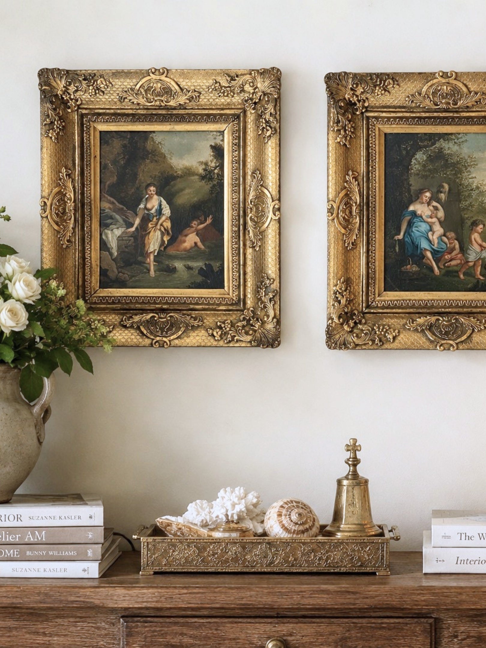 Pair of Mythological Cabinet Paintings on copper
