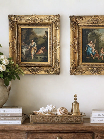 Pair of Mythological Cabinet Paintings on copper