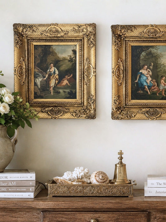 Pair of Mythological Cabinet Paintings on copper