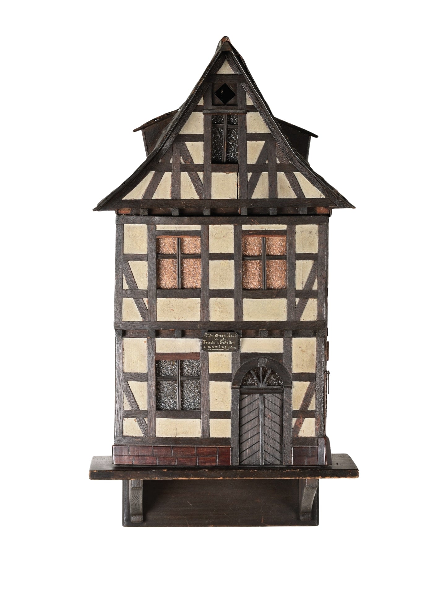 German Folk Art Model of Friedrich Schiller’s Birth House – Wall Cabinet