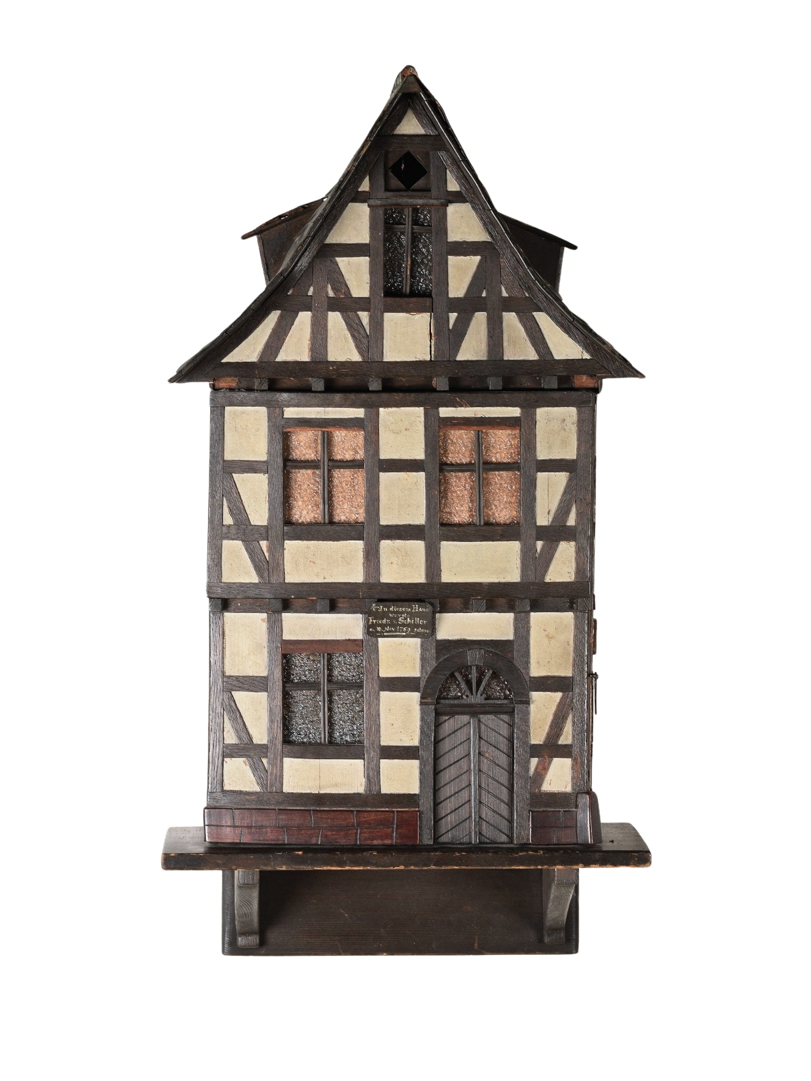 German Folk Art Model of Friedrich Schiller’s Birth House – Wall Cabinet