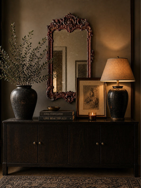 Louis XV style wooden mirror from France