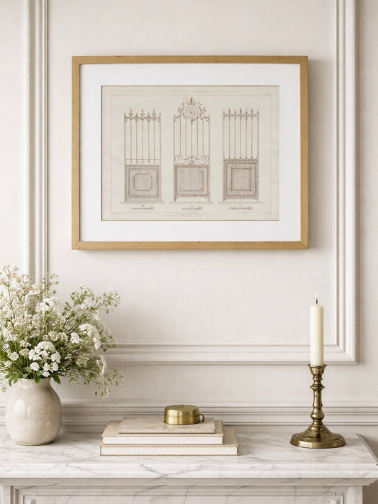 French Architectural Lithograph - Traité de Serrurerie Pl. 31