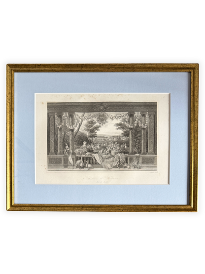 Pair of Antique French diagraphs “Palais du Louvre (L'Opera)” & "Le Château de Vincennes" 19th-century