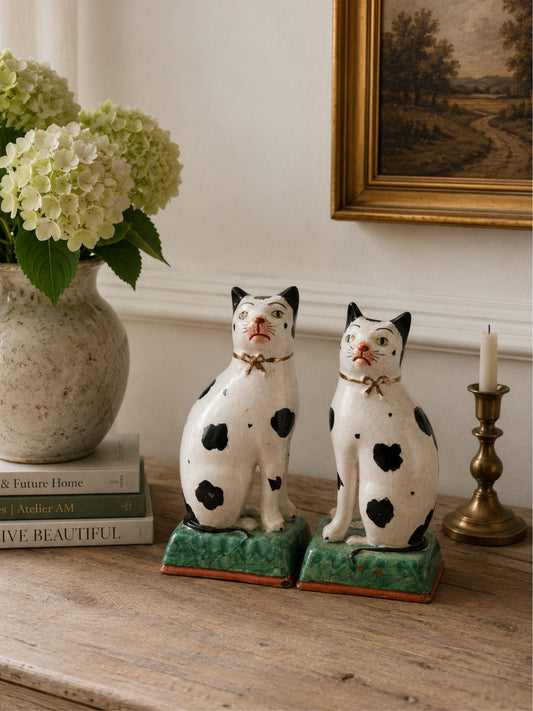 Pair of Victorian Staffordshire Cats