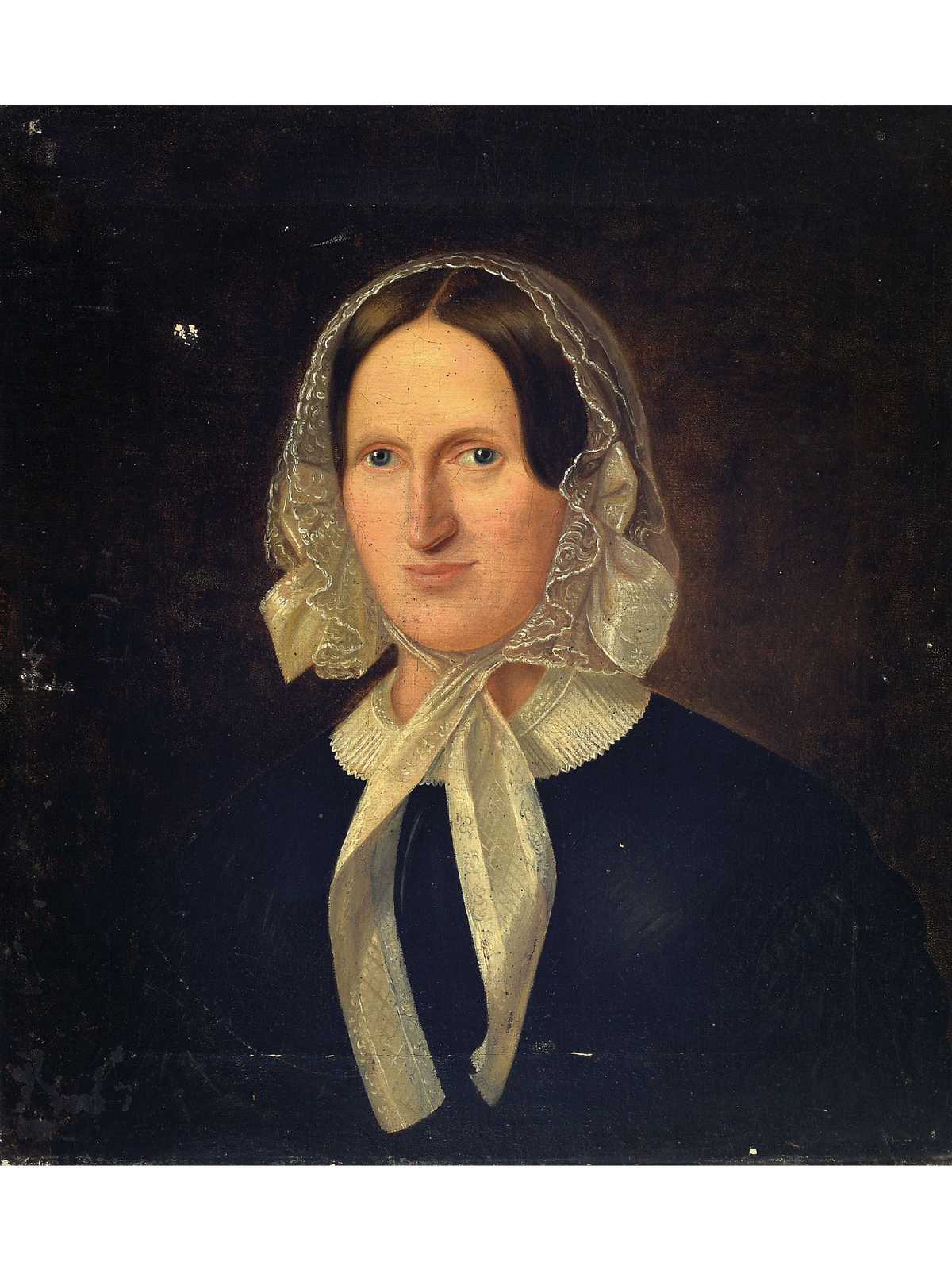 Pair of German Biedermeier Portrait Paintings c. 1840