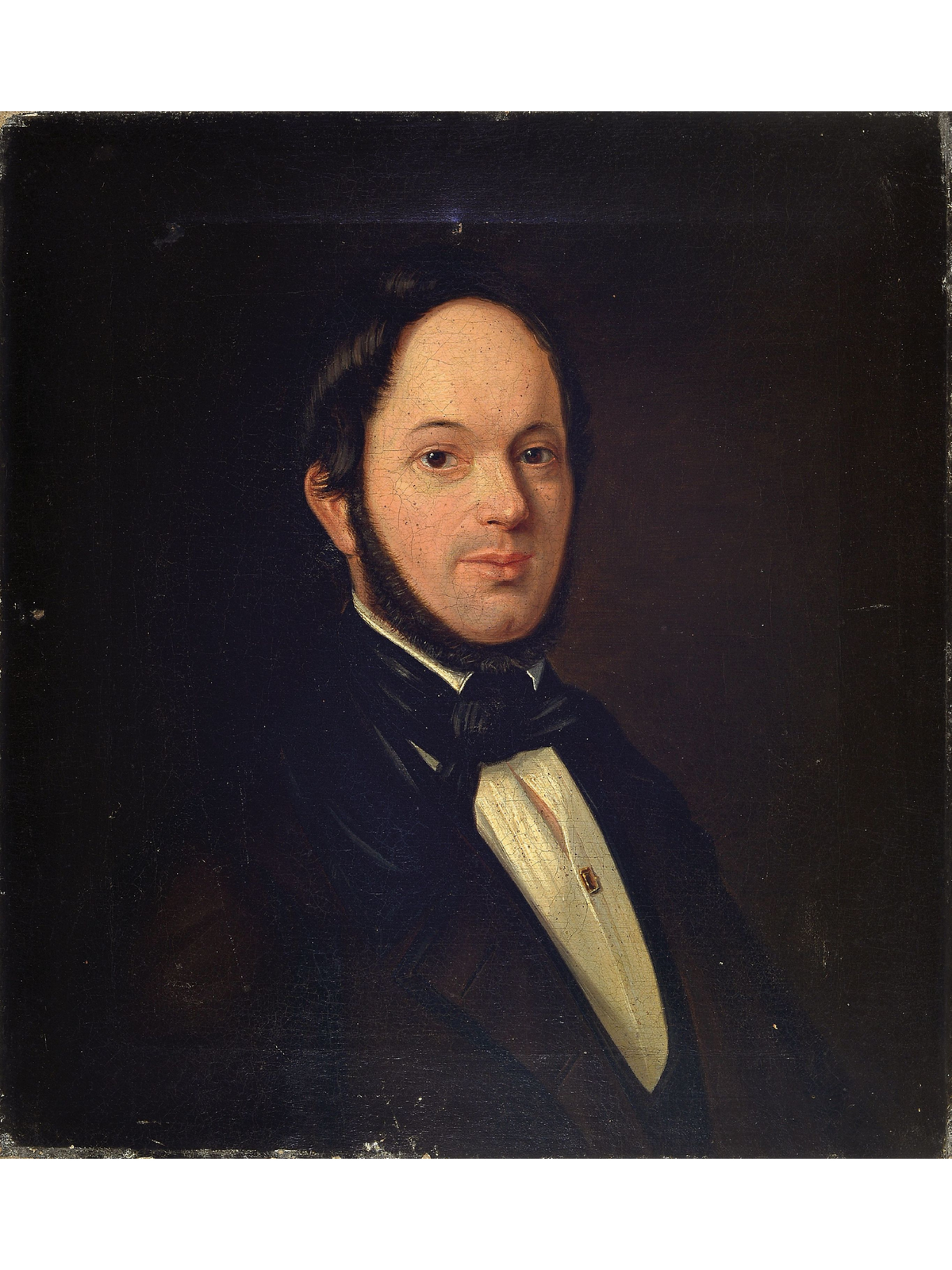 Pair of German Biedermeier Portrait Paintings c. 1840