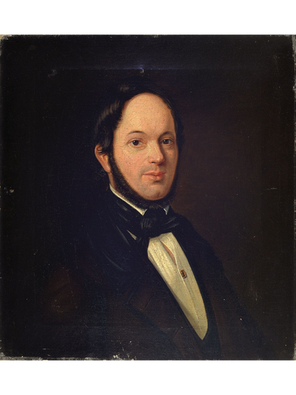 Pair of German Biedermeier Portrait Paintings c. 1840