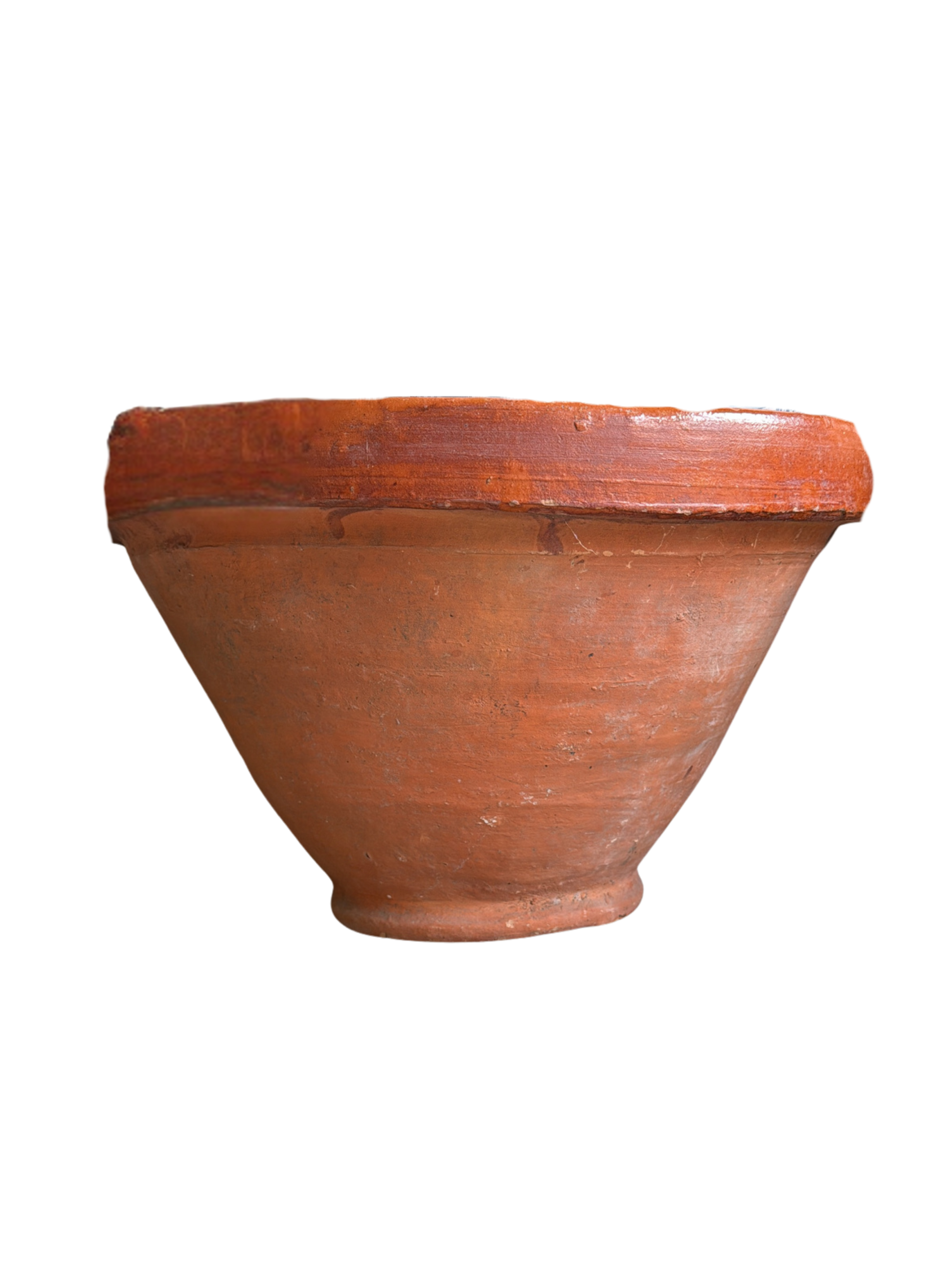 Very large French tian bowl classic terracotta