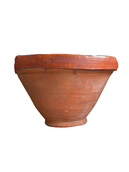 Very large French tian bowl classic terracotta