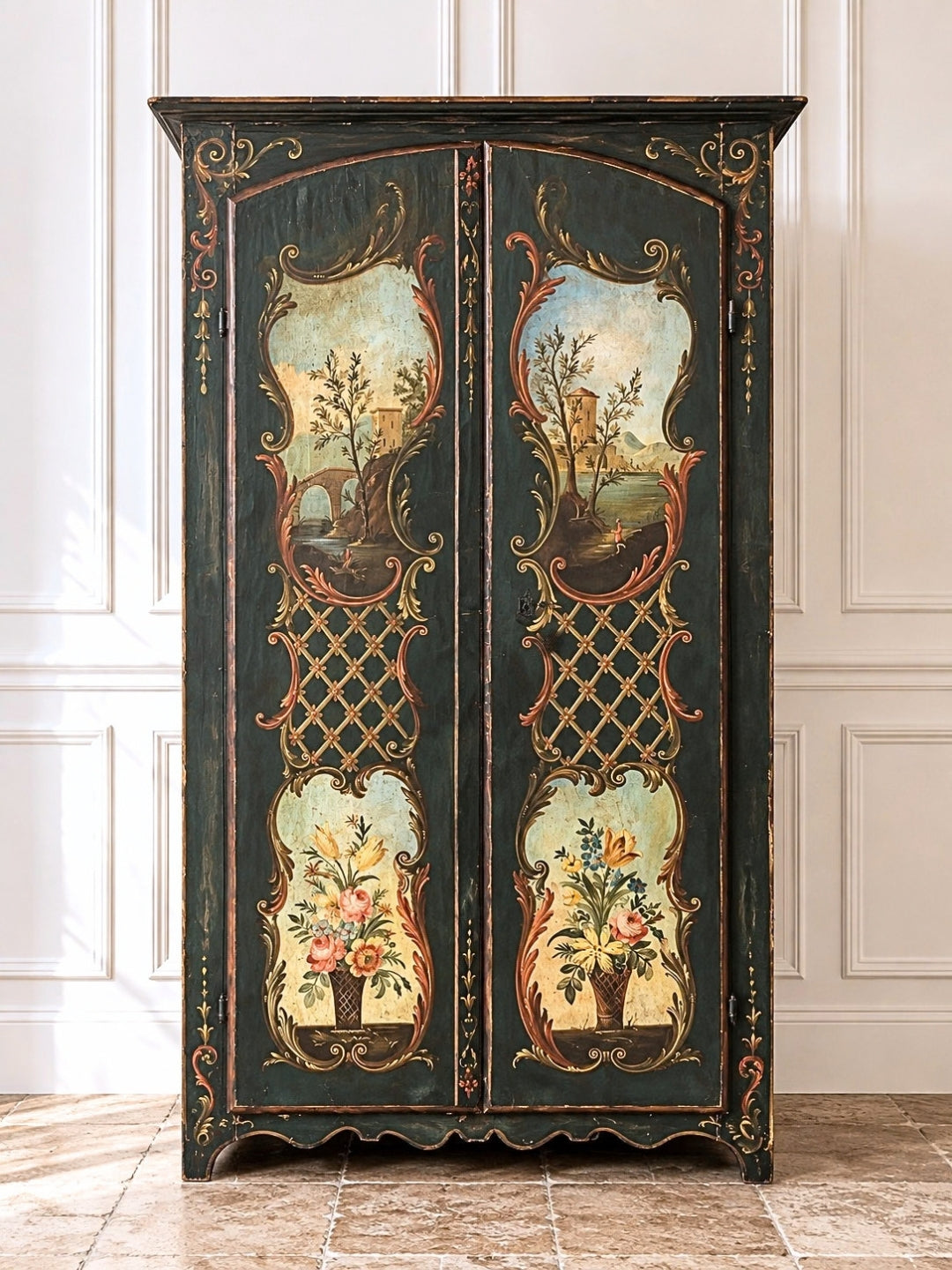 Hand-Painted Cabinet Southern Germany, circa 1800–1820