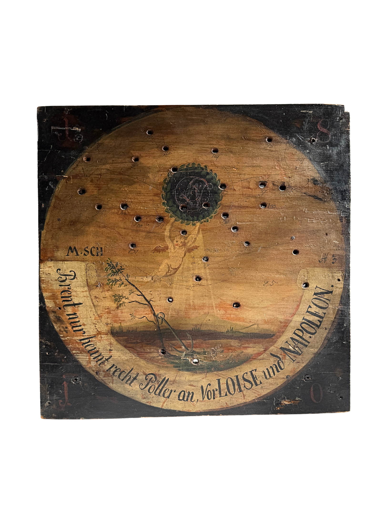 Antique shooting target from Germany dated 1810