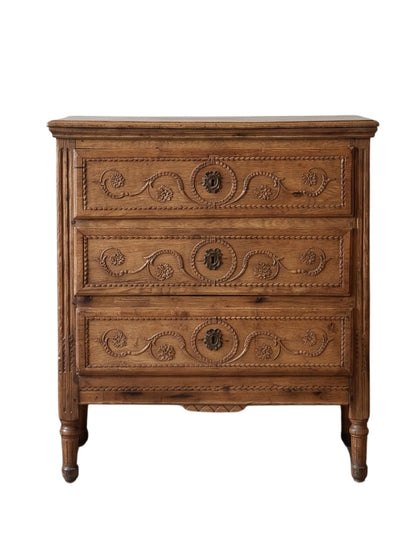 French Louis XVI Provincial Oak Commode