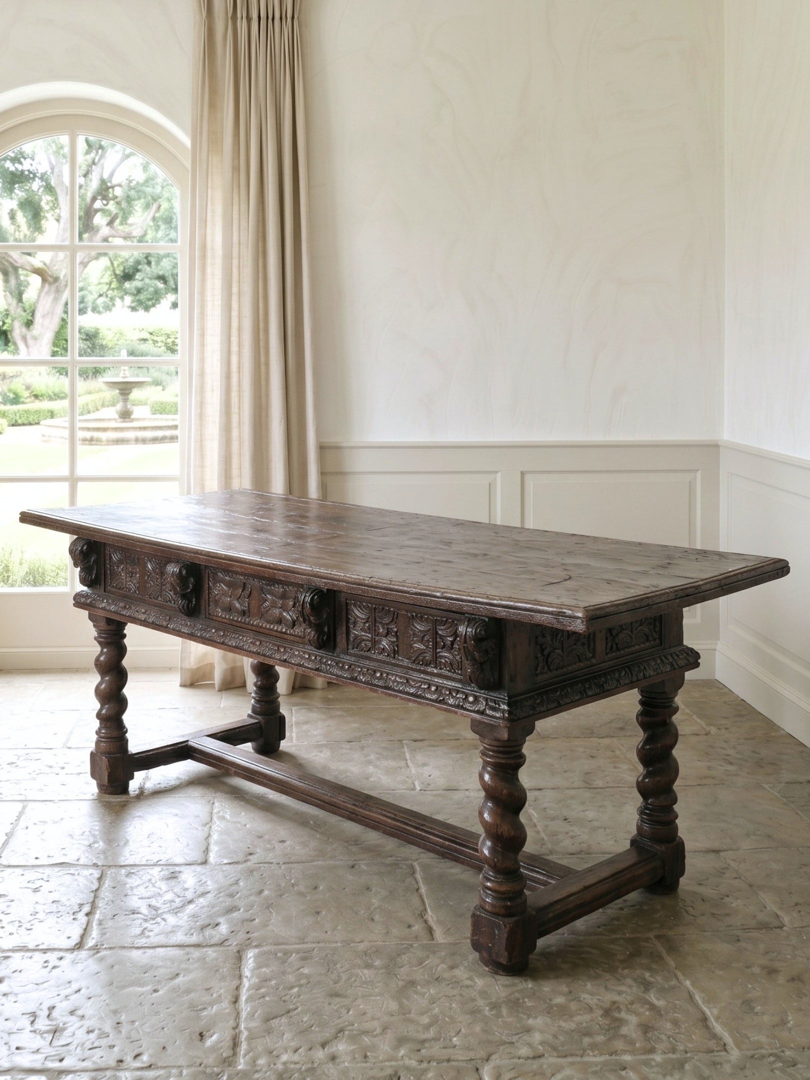 17th Century Spanish Baroque Walnut Refectory Table