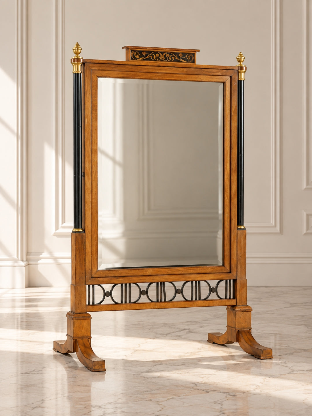 Early 19th Century German Empire Cheval Mirror