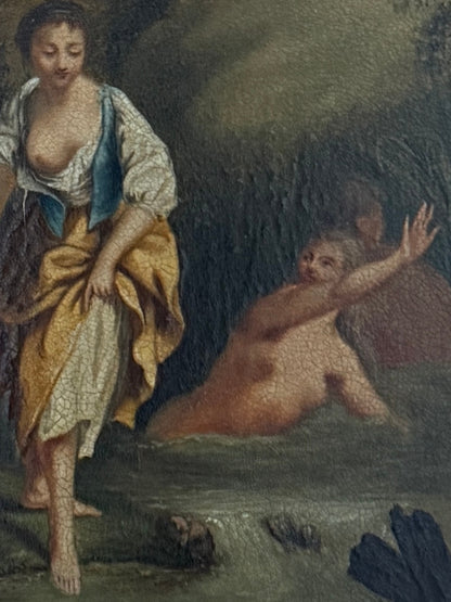 Pair of Mythological Cabinet Paintings on copper